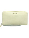 【中古】FURLA◆長財布/レザー/WHT/レ