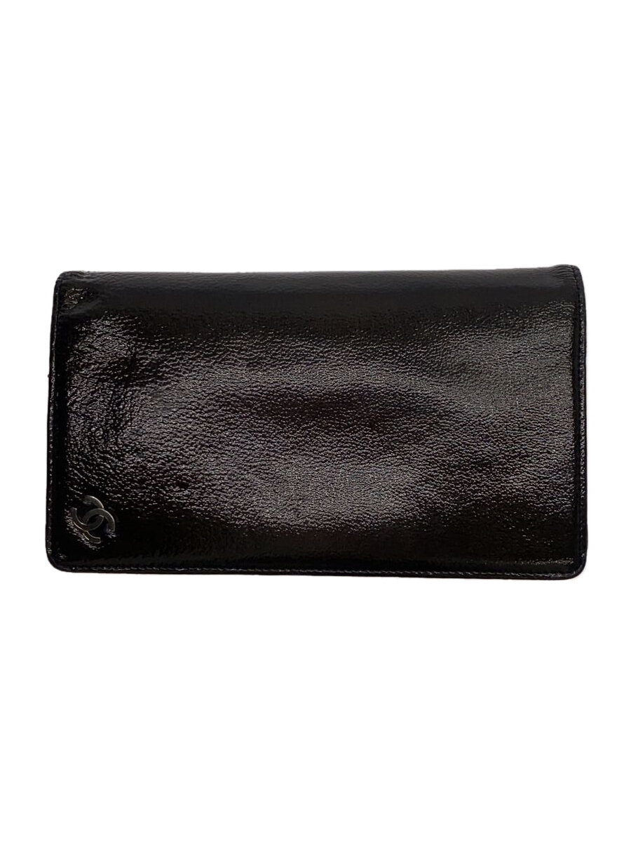 【中古】CHANEL◆長財布/--/KHK/無地/レディース【服飾雑貨他】