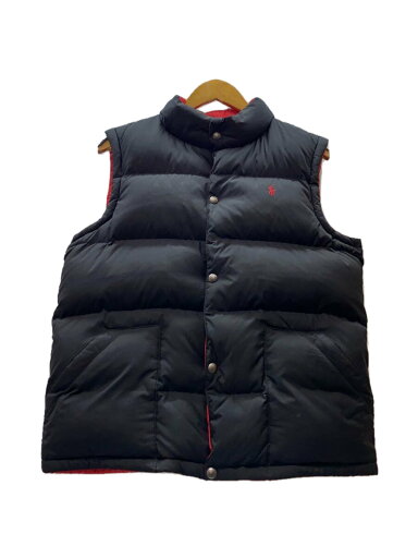 【中古】POLO RALPH LAUREN◆ダウンベスト/XL/ナイロン/BLK/無地//【メンズウェア】 【中古】POLO RALPH LAUREN◆ダウンベスト/XL/ナイロン/BLK/無地//【メンズウェア】