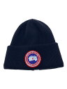 【中古】CANADA GOOSE◆ARCTIC DISC TOQUE/ニットキャップ/--/ウール/BLK/メンズ/6936M【服飾雑貨他】