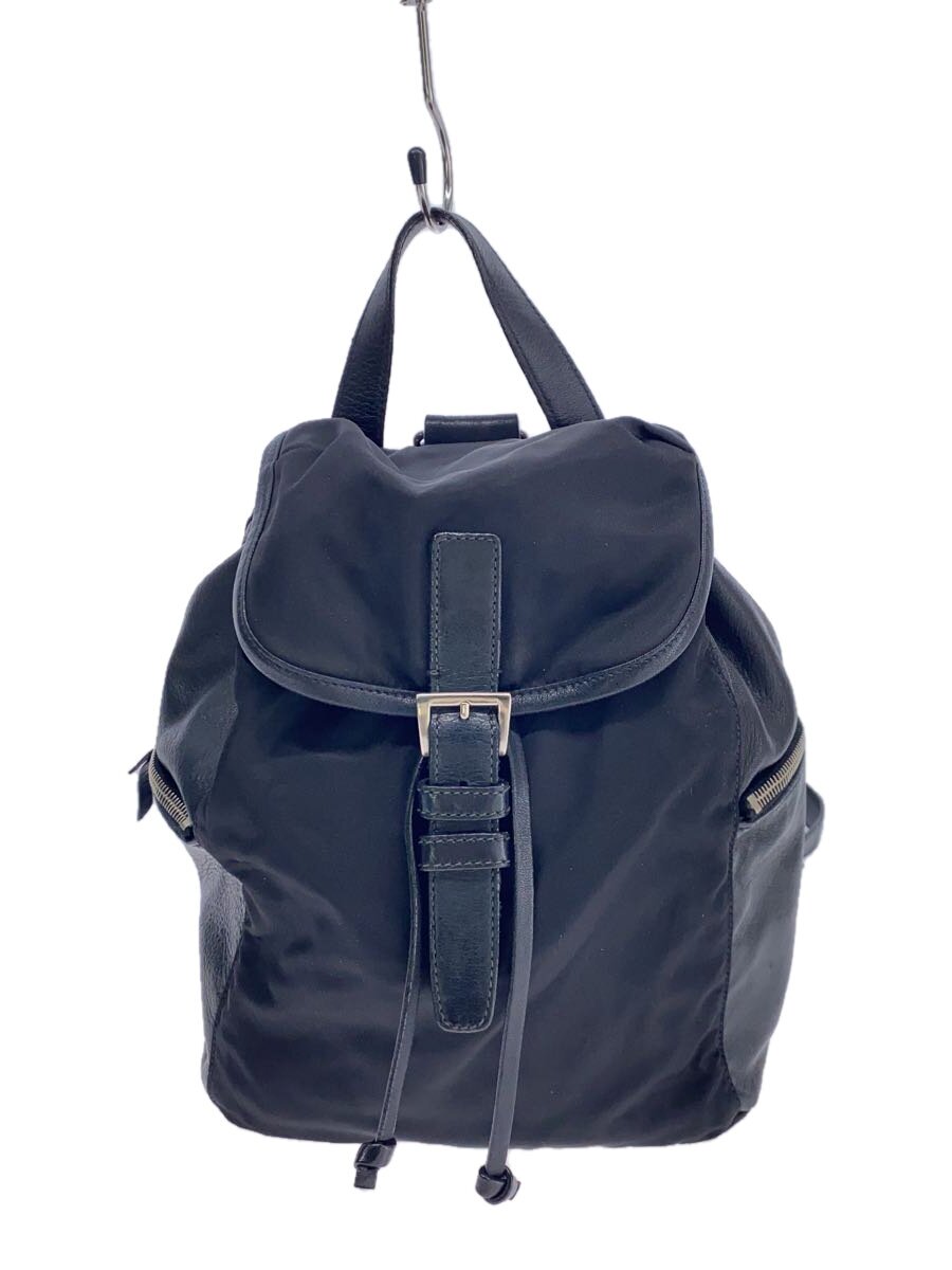 【中古】PRADA◆内側生地劣化/煙草臭/リュック/ナイロン/BLK/無地//【バッグ】