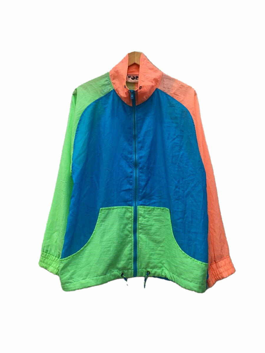 【中古】FORUM/クレイジーパターン/90s/ナイロンジャケット/L/ナイロン/BLU【メンズウェア】