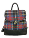 【中古】MACKINTOSH PHILOSOPHY◆xHARRIS TWEED/リュック/ウール/マルチカラー/チェック【バッグ】