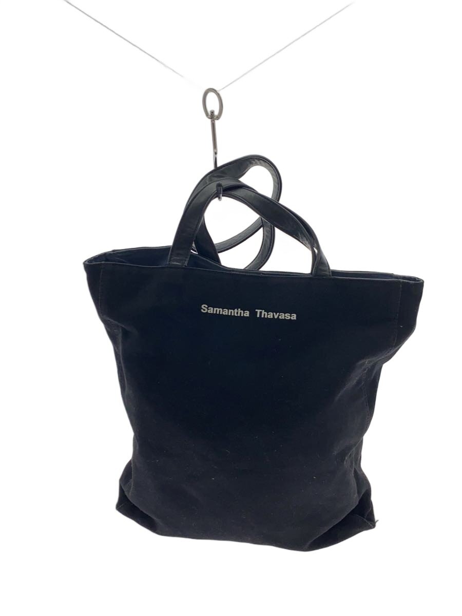 Samantha Thavasa - 【中古】Samantha Thavasa◆トートバッグ/キャンバス/BLK【バッグ】