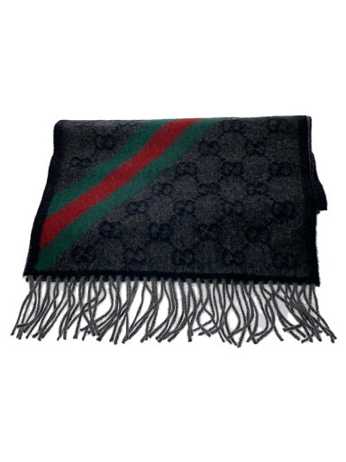 【中古】GUCCI◆マフラー/ウール/GRY/総柄/メンズ/570603 3GB18【服飾雑貨他】 【中古】GUCCI◆マフラー/ウール/GRY/総柄/メンズ/570603 3GB18【服飾雑貨他】