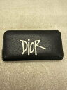 【中古】Christian Dior◆Dior Shawn Stussy/長財布/レザー/BLK/メンズ/24-BO-0230//【服飾雑貨他】
