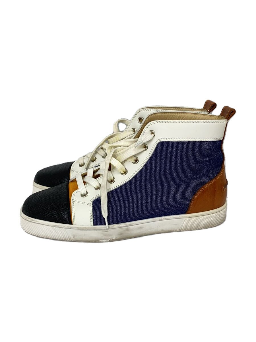 【中古】Christian Louboutin◆ソール シューレース変色汚れあり/ハイカットスニーカー/41/ネイビー【シューズ】