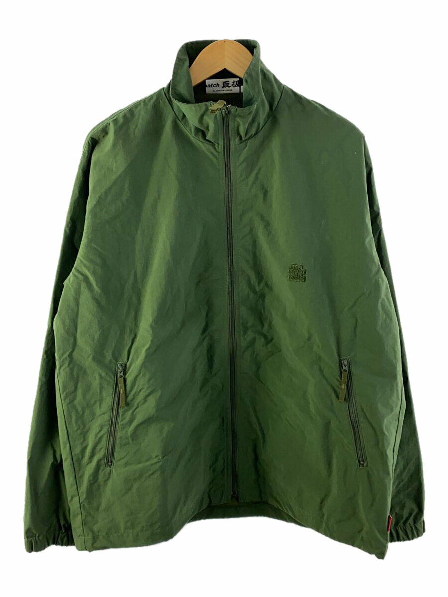 【中古】THE BLACK EYE PATCH◆OG LABEL TRACK JACKET/L/ナイロン/GRN/無地【メンズウェア】