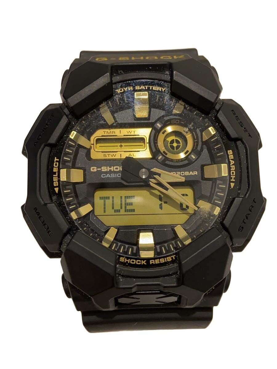 【中古】CASIO◆クォーツ腕時計_G-SHOCK/デジアナ/--/BLK/BLK//【服飾雑貨他】