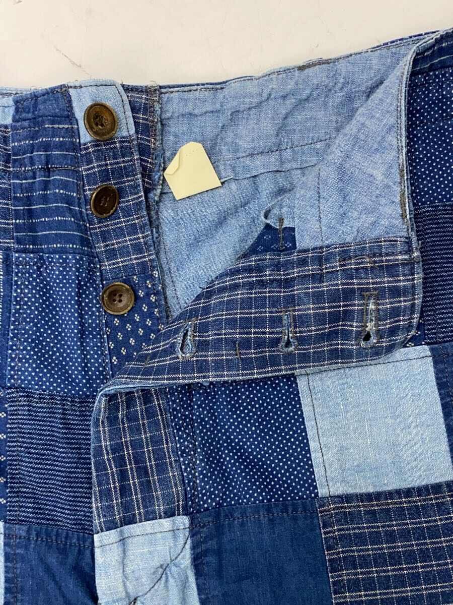【中古】RRL◆ショートパンツ/34/コットン/BLU/パッチワーク【メンズウェア】