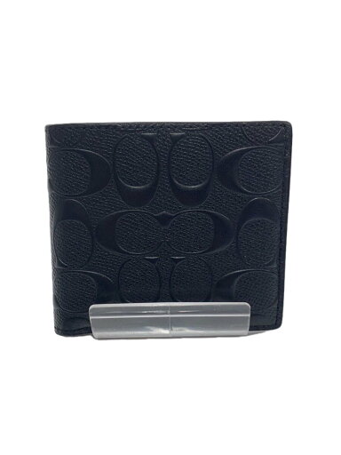 【中古】COACH◆2つ折り財布_シグネチャー/レザー/BLK/メンズ【服飾雑貨他】 【中古】COACH◆2つ折り財布_シグネチャー/レザー/BLK/メンズ【服飾雑貨他】