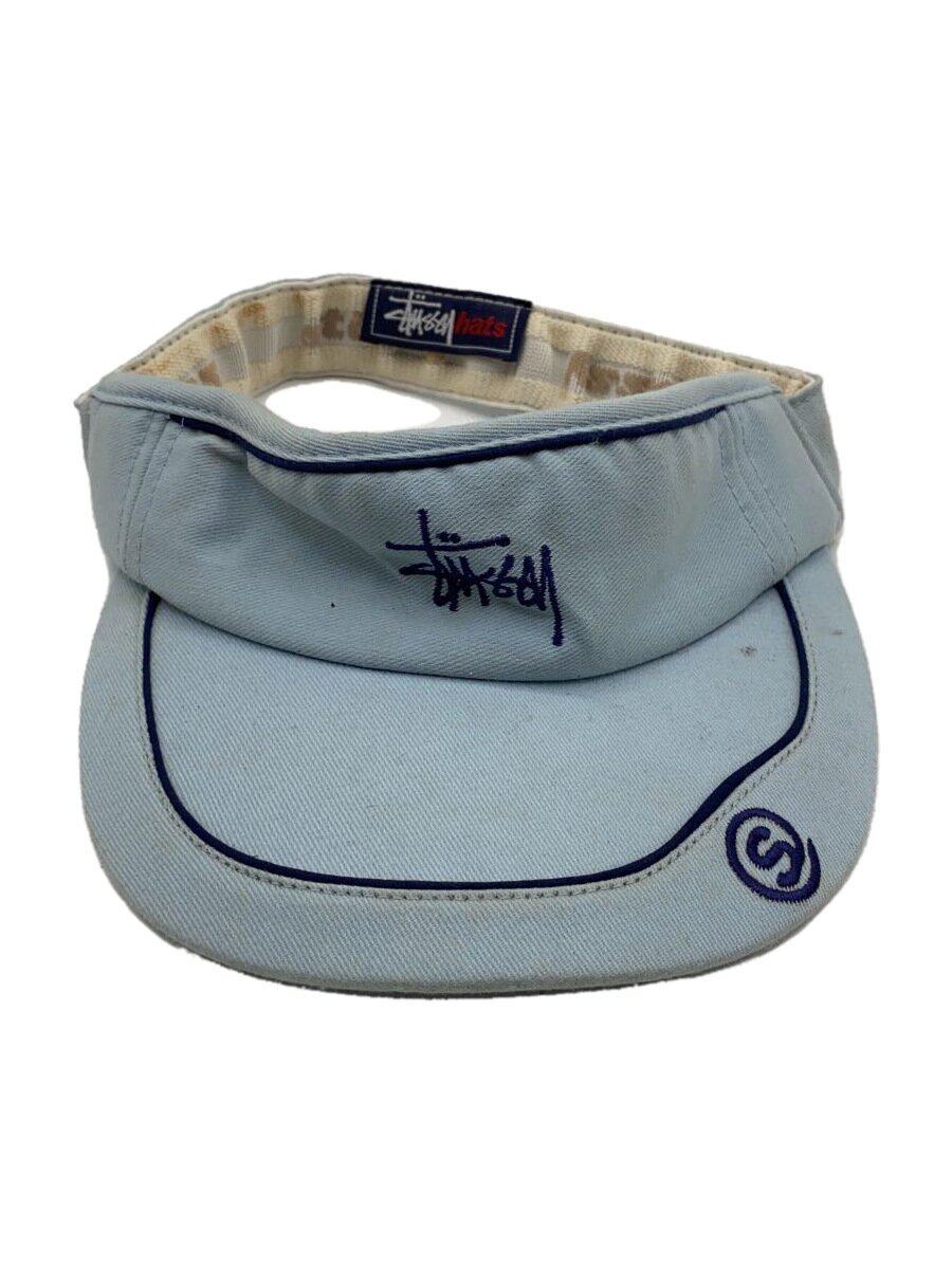 【中古】STUSSY◆ヘッドウェア/M/コットン/BLU/メンズ【服飾雑貨他】