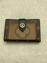 【中古】LOUIS VUITTON◆ポルト・フォイユ・ジュリエット_モノグラム・リバース_BRW/レザー/BRW/メンズ/M69432【服飾雑貨他】