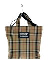 【中古】BURBERRY LONDON◆トートバッグ/--/BEG/チェック/113076A7028【バッグ】