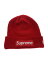 【中古】Supreme◆23AW/ox Logo Beanie/コットン/レッド/無地/メンズ【服飾雑貨他】