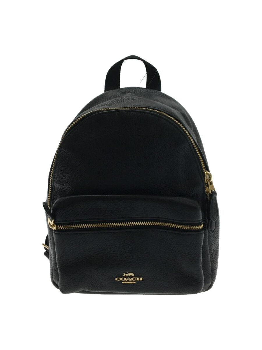 【中古】COACH◆リュック/レザー/BLK/F28995【バッグ】