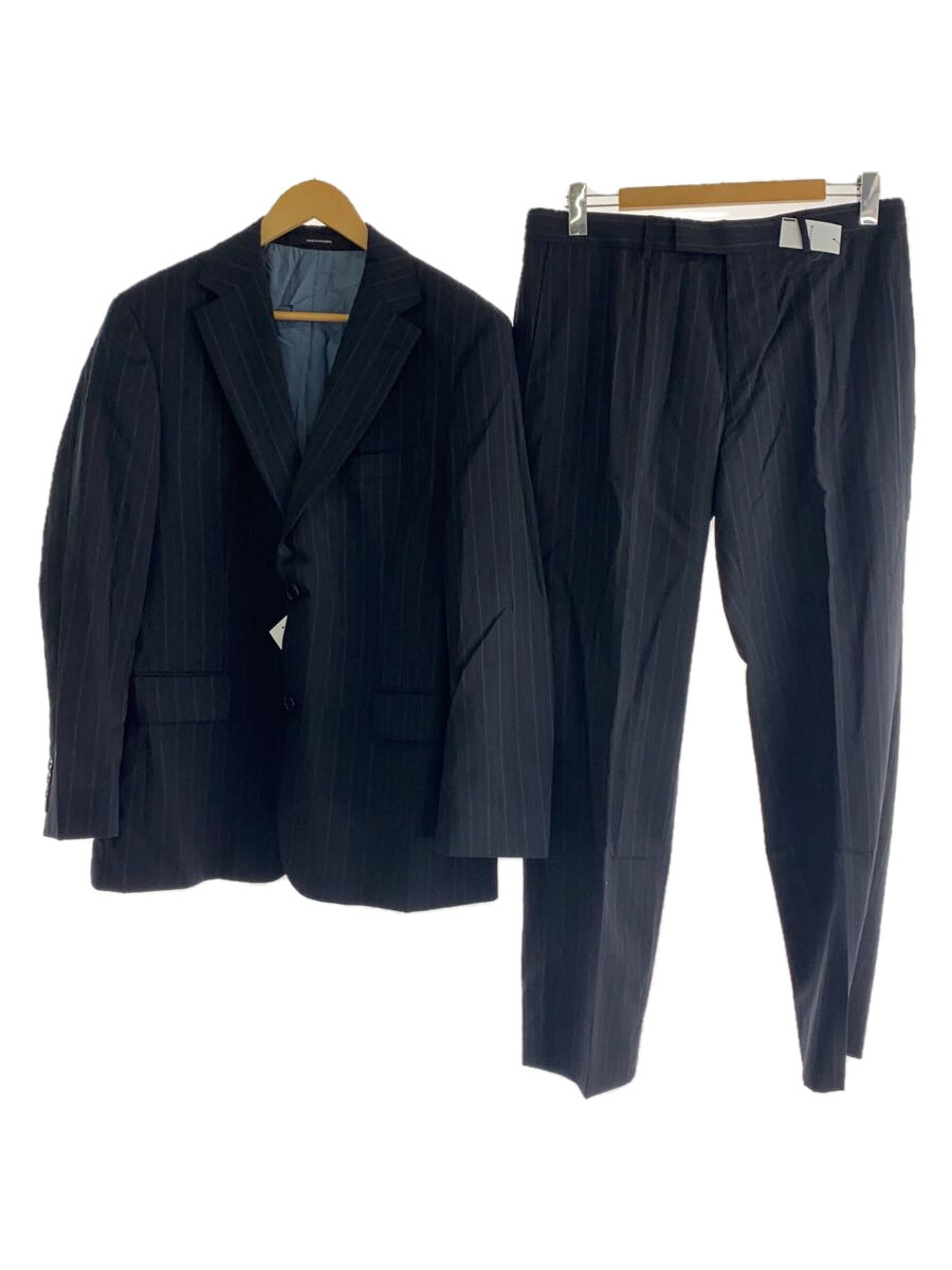 【中古】HUGO BOSS◆スーツ/--/--/ネイビー/ストライプ【メンズウェア】
