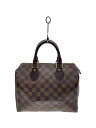 【中古】LOUIS VUITTON◆スピーディ25_ダミエ・エベヌ_BRW/PVC/ブラウン/総柄/N41532/ルイヴィトン【バッグ】