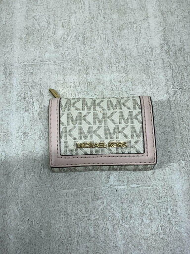 【中古】MICHAEL KORS◆3つ折り財布/PVC/WHT/総柄/レディース【服飾雑貨他】 【中古】MICHAEL KORS◆3つ折り財布/PVC/WHT/総柄/レディース【服飾雑貨他】