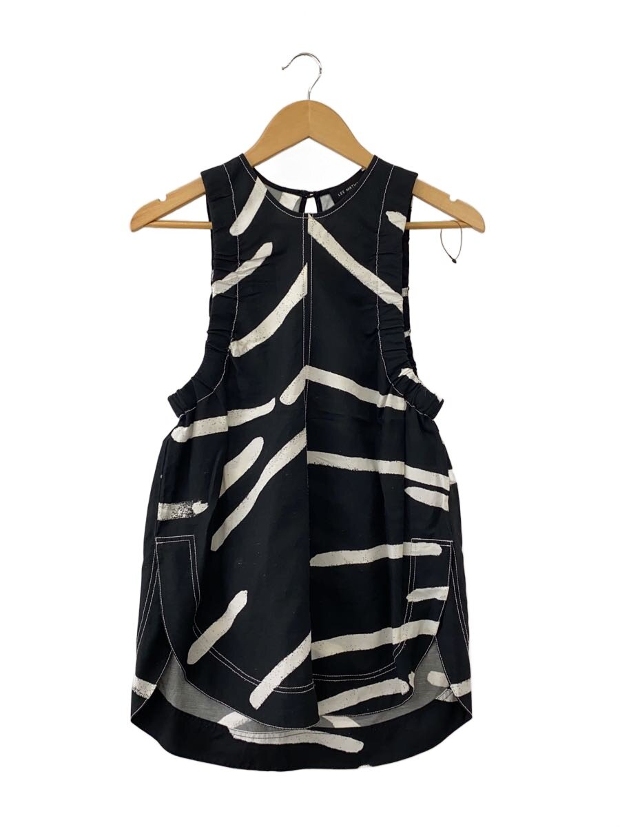 LEE MATHEWS◆22SS ペイント ノースリーブトップス/BLK/64-01-0394-929