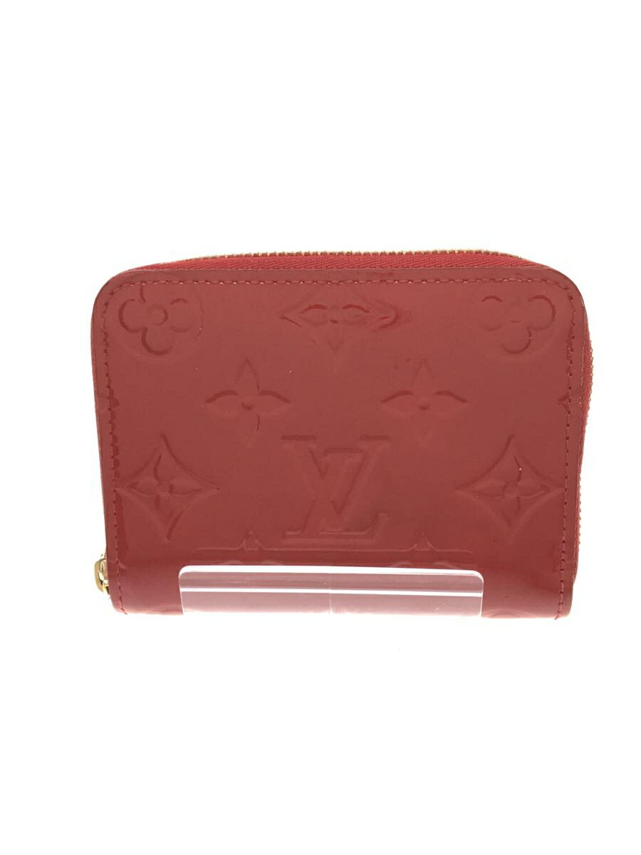 【中古】LOUIS VUITTON◆ジッピー・コインパース_モノグラム・ヴェルニ_RED/エナメル/RED/モノグラム/レディース【服飾雑貨他】