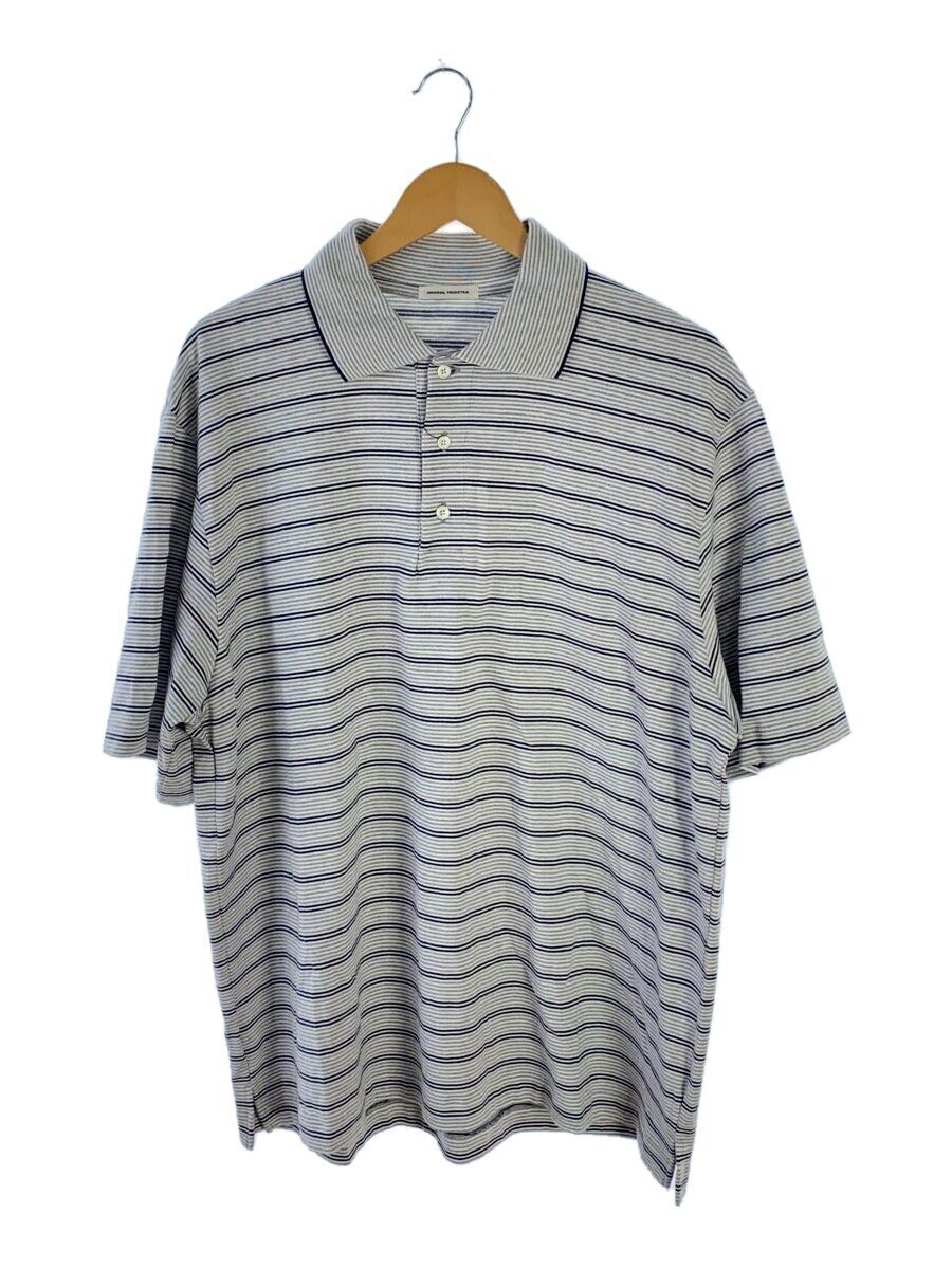 UNIVERSAL PRODUCTS◆23SS/MULTI BORDER S/S POLO/2/コットン/GRY/ボーダー/231-60106//
