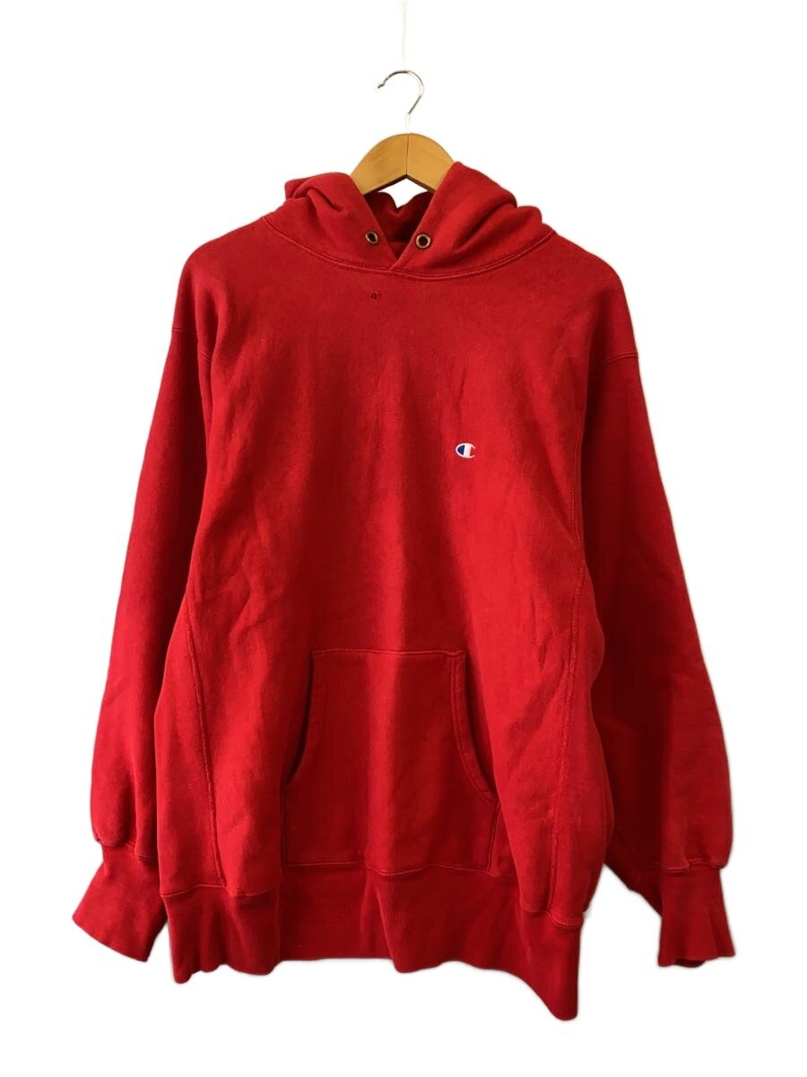 【中古】Champion◆パーカー/XL/コットン/RED【メンズウェア】