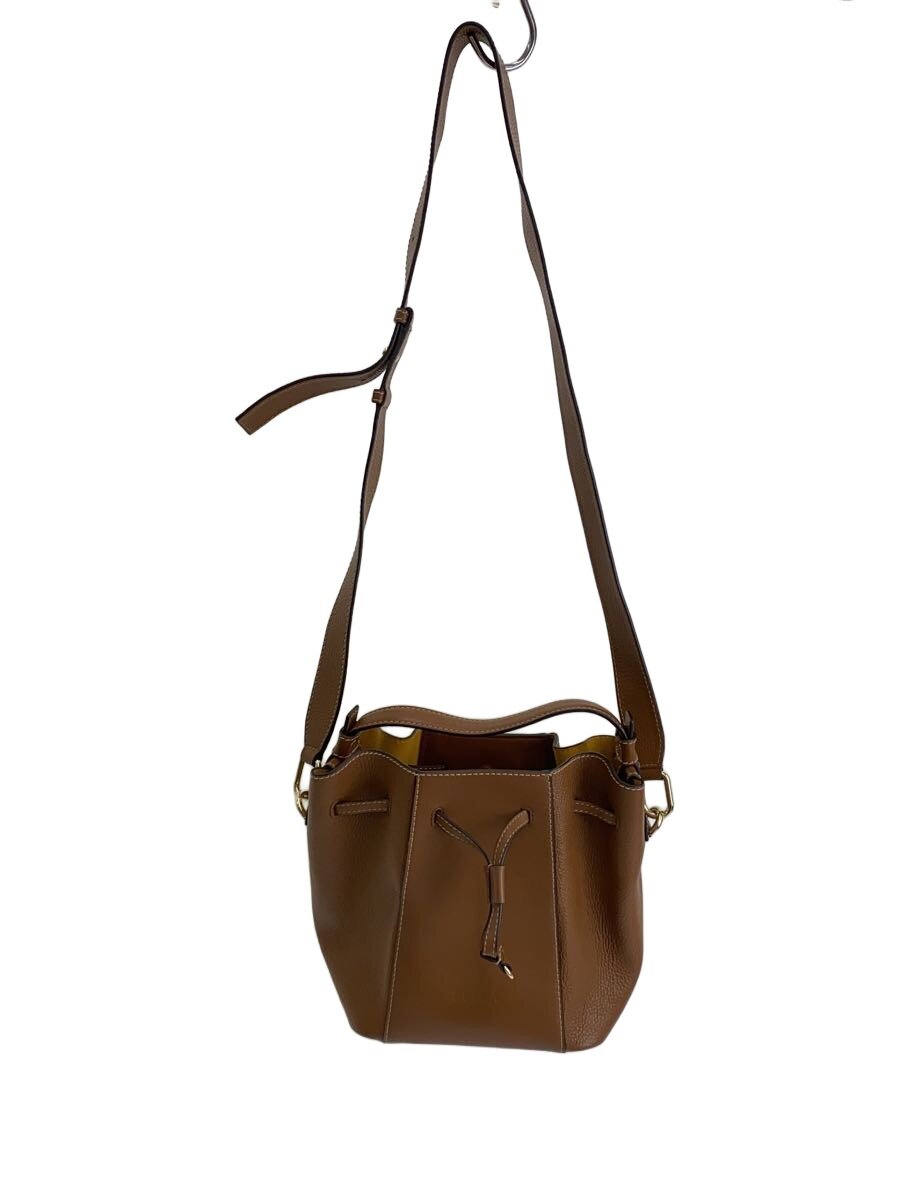 【中古】FURLA◆ショルダーバッグ/--/BRW/無地/WB00353//【バッグ】
