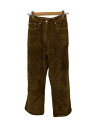 【中古】DRIES VAN NOTEN◆太畝フレアパンツ/ボトム/26/コットン/BRW/無地/コーデュロイ//【レディースウェア】