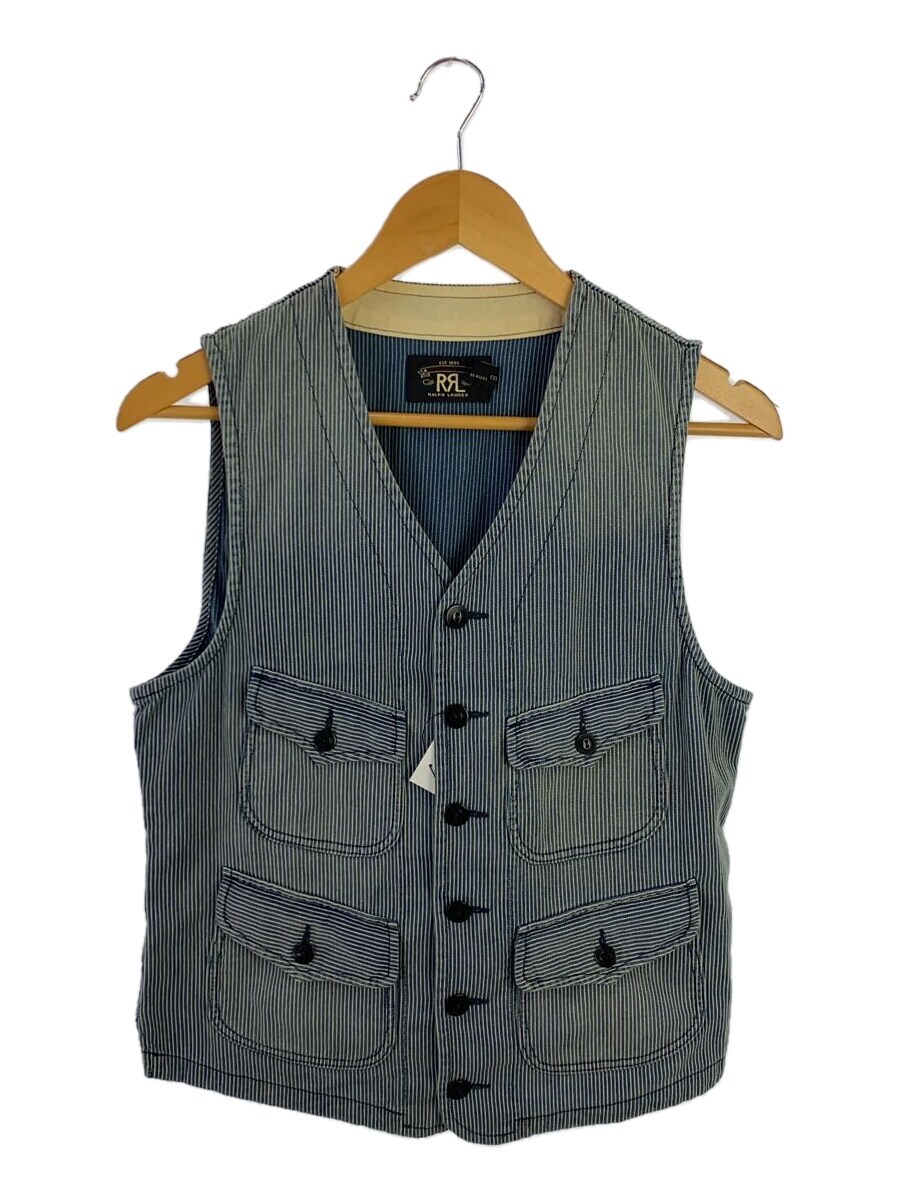 【中古】RRL◆ベスト/XS/コットン/IDG/ストライプ/7259991RWILK/WILKES VEST【メンズウェア】