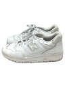 【中古】NEW BALANCE◆ローカットスニーカー/24cm/WHT/BB550WWW【シューズ】