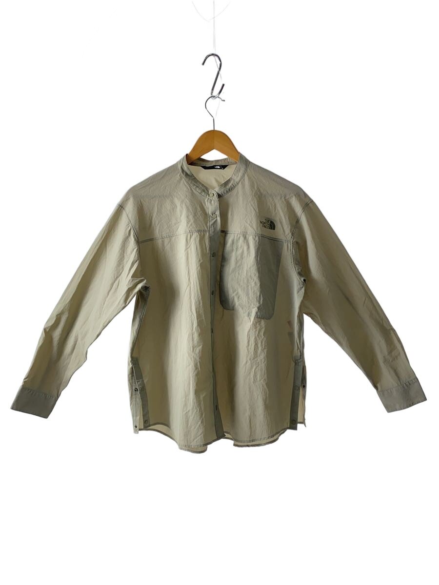 【中古】THE NORTH FACE◆HIKERS SHIRT_ハイカーズシャツ/XL/ナイロン/KHK【レディースウェア】