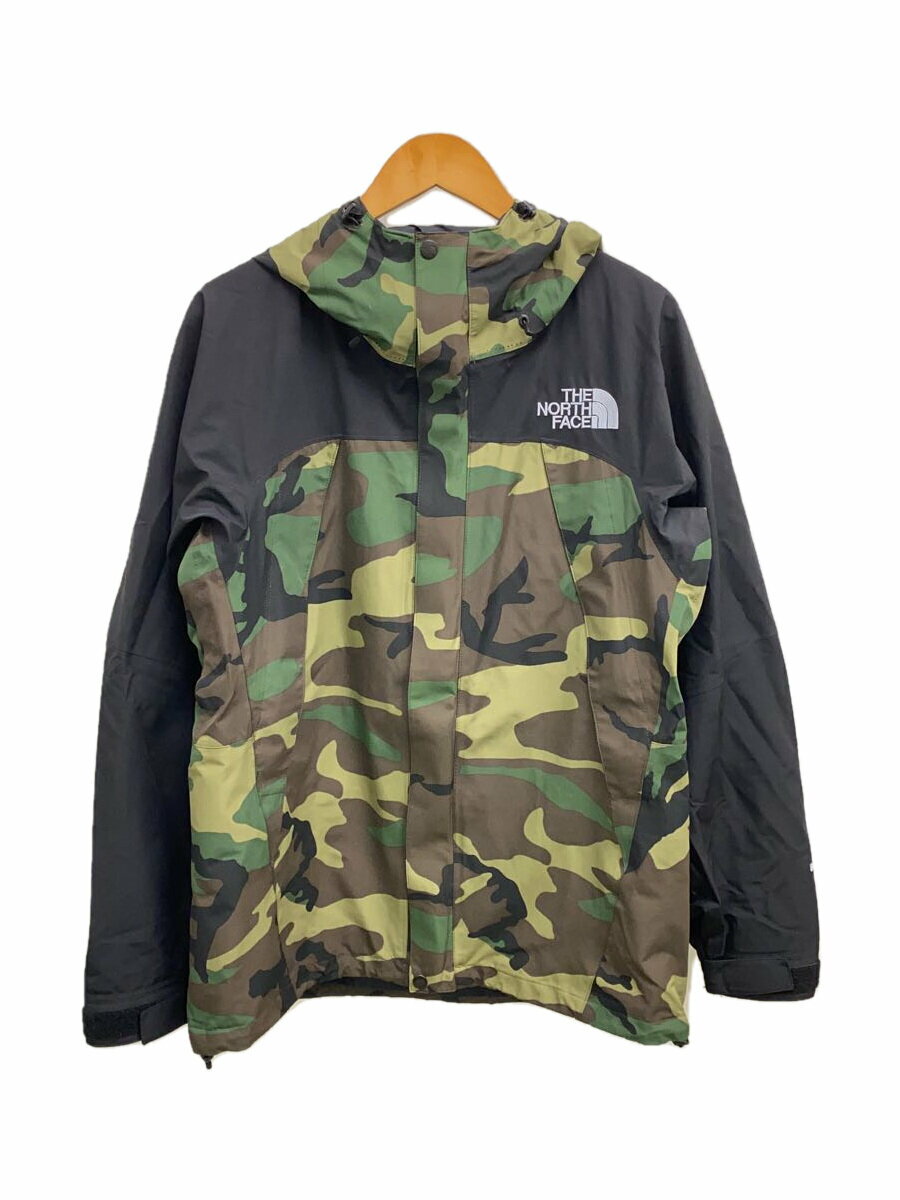 【中古】THE NORTH FACE◆NOVELTY MOUNTAIN JACKET_ノベルティーマウンテンジャケット/XL/ナイロン/GRN/カモフラ【メンズウェア】
