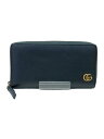 【中古】GUCCI◆GGマーモントレザーラウンドジップ長財