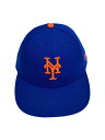 【中古】NEW ERA◆キャップ/7 3/4/ウール/BLU/無地/メンズ【服飾雑貨他】