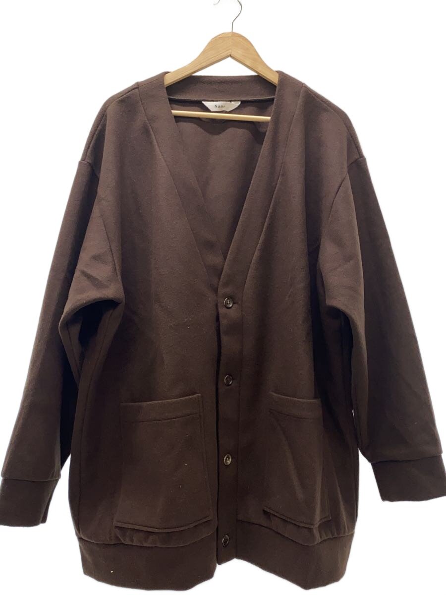 【中古】Name.◆カーディガン(厚手)/3/ウール/BRW/無地/NMCU-21AW-006【メンズウェア】