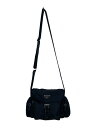 【中古】PRADA◆三角ロゴ/テスート/メッセンジャー/ナイロン/BLK/無地【バッグ】
