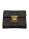 【中古】LOUIS VUITTON◆ポルト・フォイユ・コアラ_モノグラム・キャンバス_BRW/PVC/BRW/総柄/レディース【服飾雑貨他】