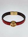 【中古】LOUIS VUITTON◆ブラスレ・LVサークルリバーシブル_RED/牛革/RED/レディース【服飾雑貨他】