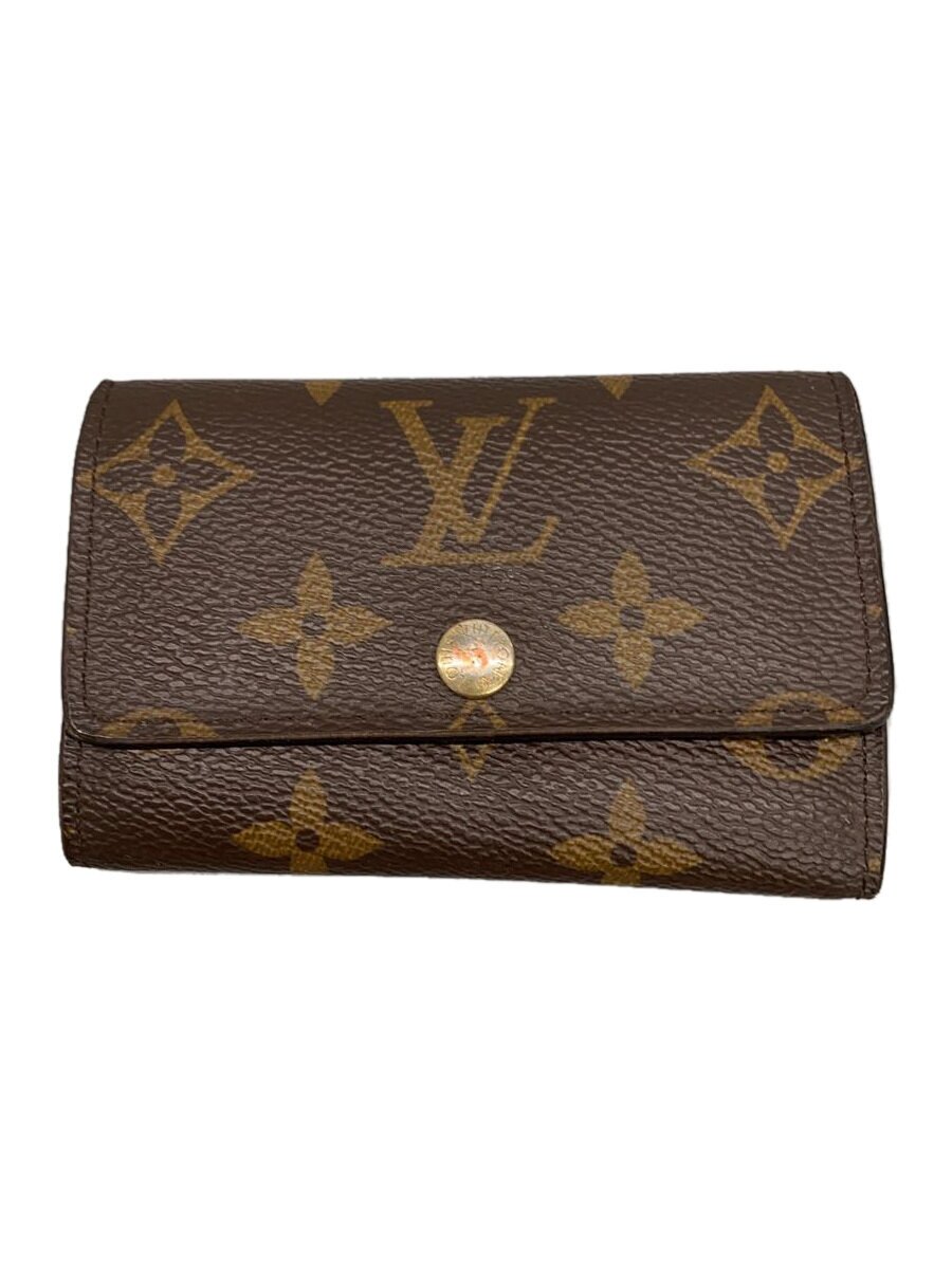 【中古】LOUIS VUITTON◆ミュルティクレ6_モノグラム・キャンバス_BRW_フューシャ/P...