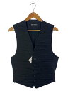 【中古】ISSEY MIYAKE◆横プリーツジレベスト/M/シルク/ブラック/ME31-FE002//【メンズウェア】
