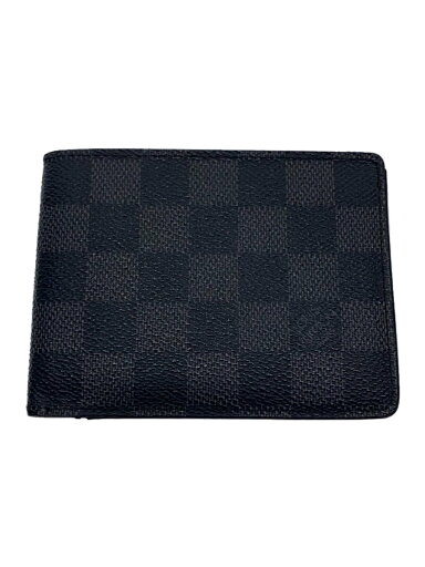 【中古】LOUIS VUITTON◆ポルト・フォイユ・ミュルティプル_ダミエ・グラフィット_BLK/PVC/BLK/メンズ【服飾雑貨他】 【中古】LOUIS VUITTON◆ポルト・フォイユ・ミュルティプル_ダミエ・グラフィット_BLK/PVC/BLK/メンズ【服飾雑貨他】