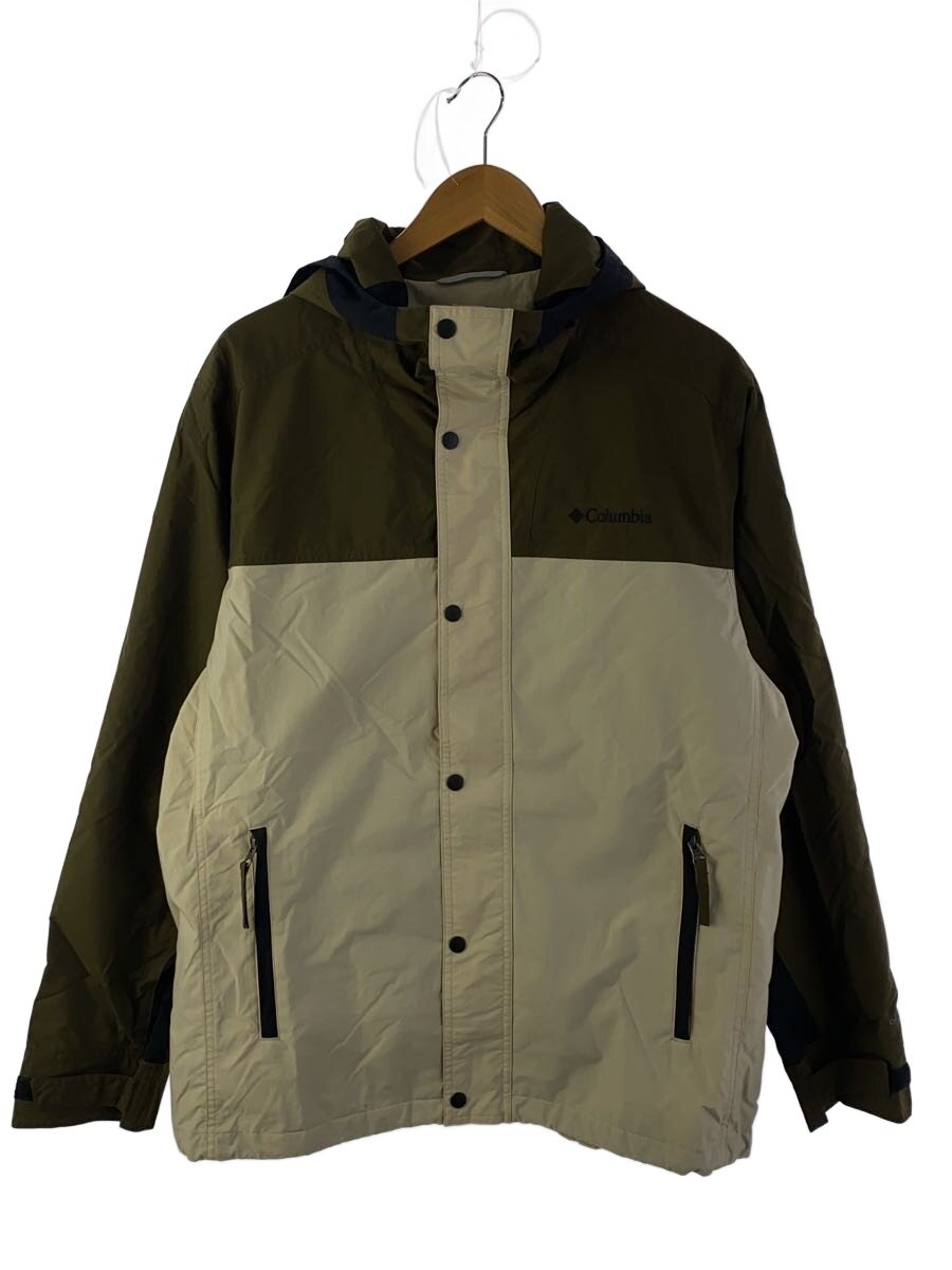 Columbia◆DECRUZE SUMMIT JACKET_デクルーズ サミット ジャケット/XL/ナイロン/KHK/無地