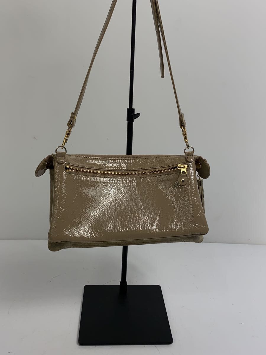 【中古】ATAO◆ショルダーウォレット/ショルダーバッグ/BEG/無地【バッグ】
