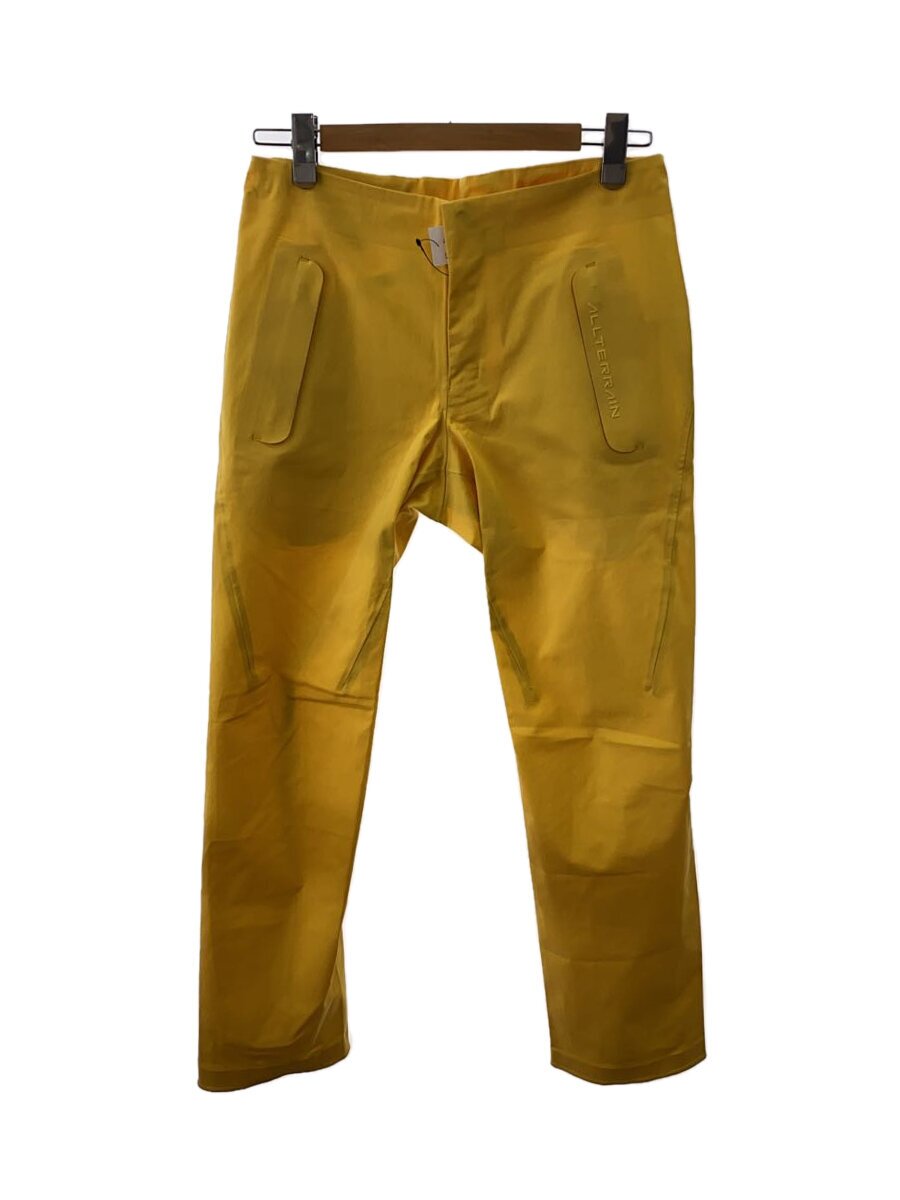 【中古】DESCENTE ALLTERRAIN ◆ストレートパンツ/32/ポリエステル/YLW/無地/DIA7651PU/汚れ有【メンズウェア】