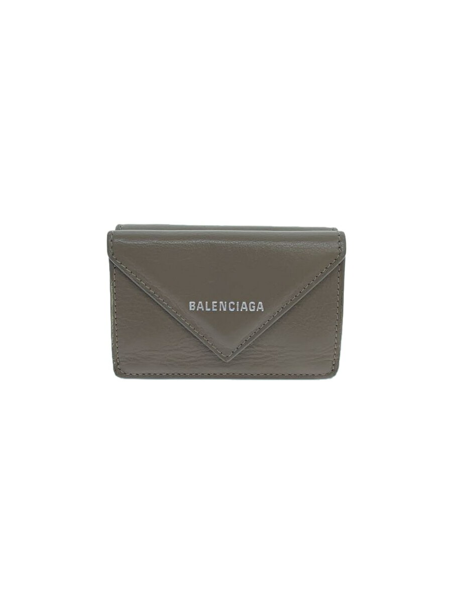 【中古】BALENCIAGA◆3つ折り財布/レザ