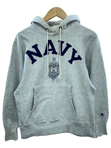 【中古】Champion◆90s/プルオーバーパーカー/RW/NAVY/前面プリント/MADE IN USA/M/首元ヨゴレ有【メンズウェア】 【中古】Champion◆90s/プルオーバーパーカー/RW/NAVY/前面プリント/MADE IN USA/M/首元ヨゴレ有【メンズウェア】