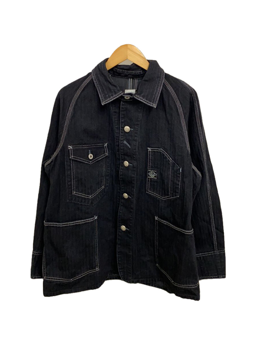【中古】POST OVERALLS◆ジャケット/L/デニム/BLK/1102-HBB【メンズウェア】