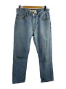 【中古】Levi’s◆ボトム/33/コットン/BLU/無地【メンズウェア】