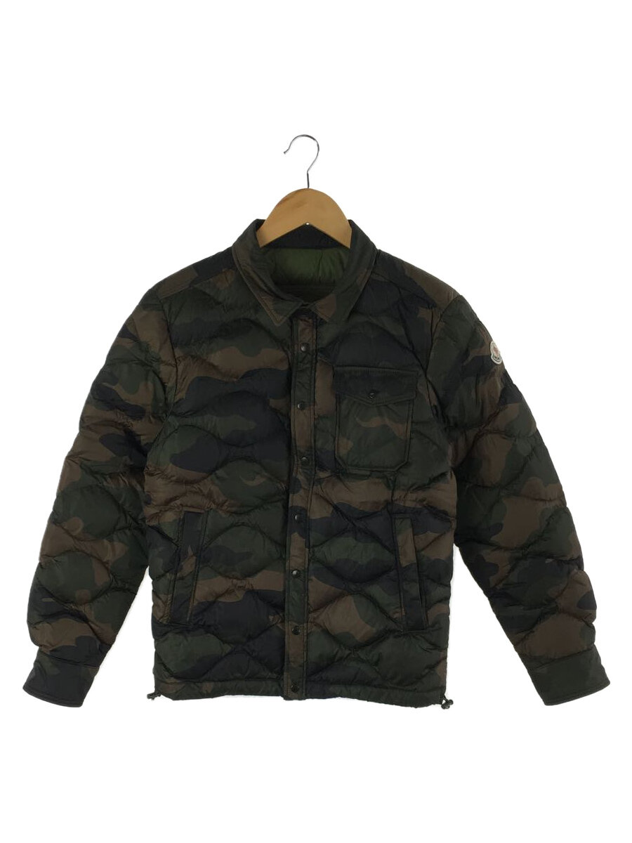 【中古】MONCLER◆ダウンジャケット/0/ナイロン/GRN/カモフラ/B20914134005 53896/スレ汚れ有//【レディースウェア】